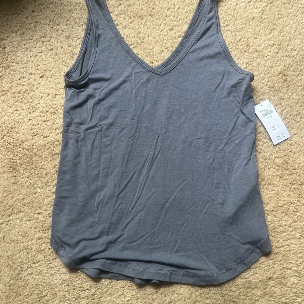 Blue/Gray V-Neck Women's Tank Top